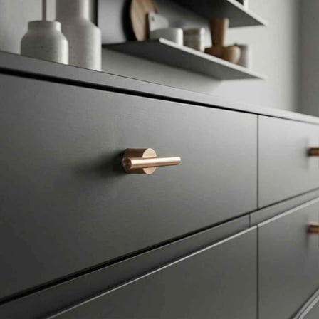 System Düğme Mobilya Kulbu Rose Renk 16mm Kulp (SY7415 0016 RS-RS)