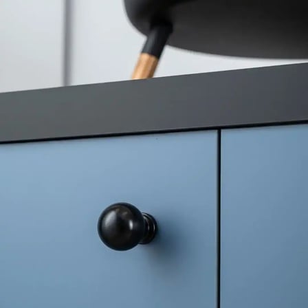 System Düğme Mobilya Kulbu SiyahRenk 30mm Kulp (SY1465 0030 AL6)