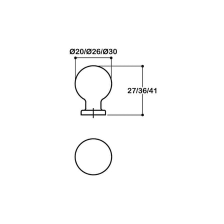 System Düğme Mobilya Kulbu SiyahRenk 30mm Kulp (SY1465 0030 AL6)