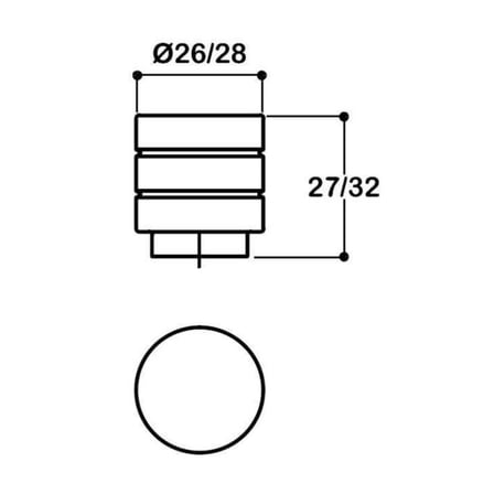 System Düğme Mobilya Kulbu Siyah Renk 26mm Kulp (SY1474 0026 AL6)