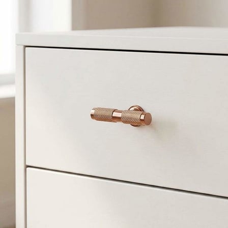 System Düğme Mobilya Kulbu Rose Renk 8mm Kulp (SY8996 0008 RS-RS)