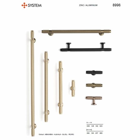 System Düğme Mobilya Kulbu Rose Renk 8mm Kulp (SY8996 0008 RS-RS)