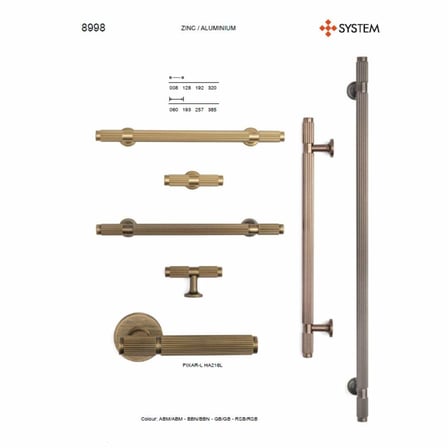 System Düğme Mobilya Kulbu Rose Renk 8mm Kulp (SY8998 0008 RS-RS)