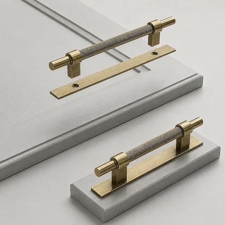 System Mobilya Kulp Tabanı Antik Sarı Renk 128mm (SY0416 0128 ABM)