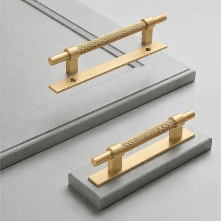 System Mobilya Kulp Tabanı Mat Altın Renk 128mm (SY0416 0128 BB)