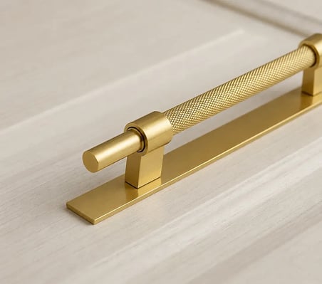 System Mobilya Kulp Tabanı Mat Altın Renk 128mm (SY0416 0128 BB)
