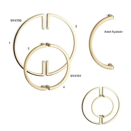 System Mobilya Kulbu Gold Renk 96mm Kulp Adet (SY4701 0096 GL)