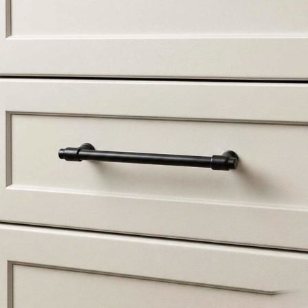 System Mobilya Kulbu Siyah Renk 128mm Kulp (SY4686 0128 AL6-AL6)
