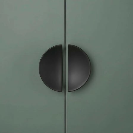 System Düğme Yarım Daire Mobilya Kulbu Siyah Renk 32mm Kulp (SY4716 0032 AL6)