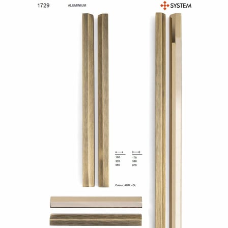 System Mobilya Kulbu Gold Renk 160mm Kulp (SY1729 0160 GL)