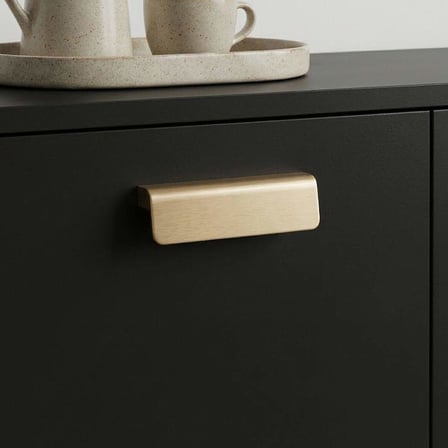 System Mobilya Kulbu Fırçalı Mat Altın Renk 96mm Kulp (SY1743 0096 ELX5)
