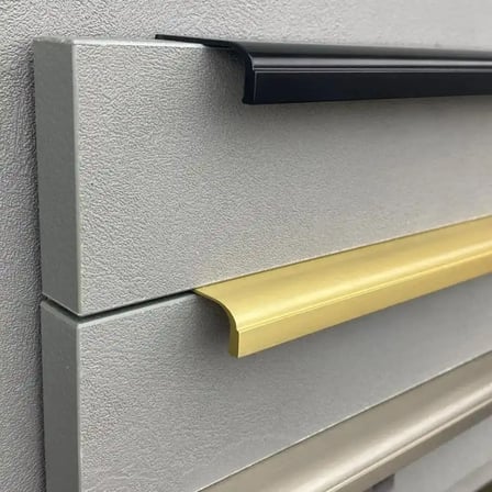 System Entegre/Gömme Mobilya Kulbu Siyah Renk 64mm Kulp (SY1745 0064 AL6)