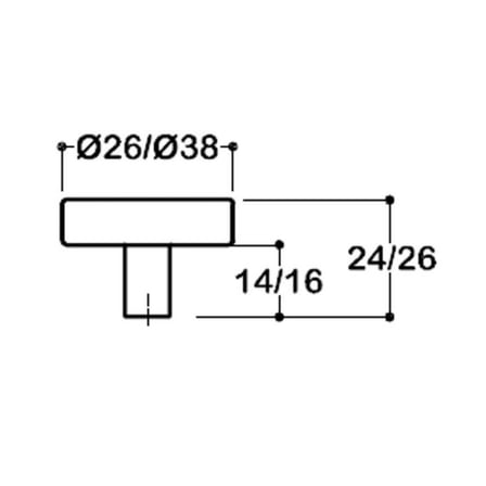 System Düğme Mobilya Kulbu Fırçalı Saten Renk 38mm Çap Tek Delikli Kulp (SY1910 0038 ELX2)
