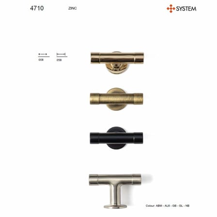 System Düğme Mobilya Kulbu Antik Renk 55mm Tek Delikli Kulp (SY4710 0008 ABM)