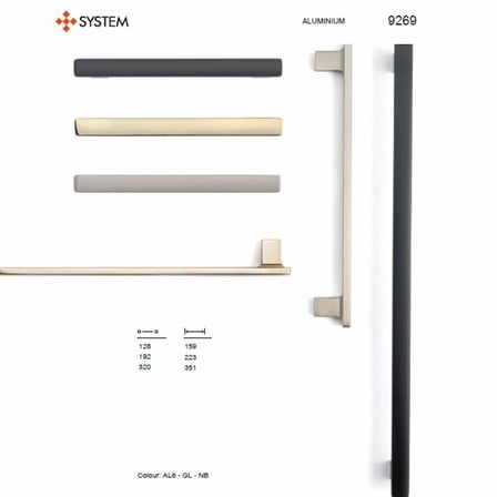System Mobilya Kulbu Siyah Renk 128mm Kulp (SY9269 0128 AL6)