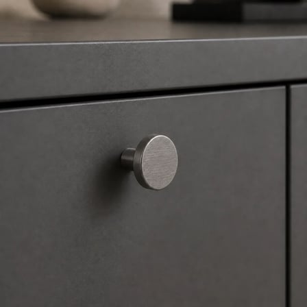 System Düğme Mobilya Kulbu Fırçalı Füme Renk 8mm Kulp (SY4720 0008 ELX1)