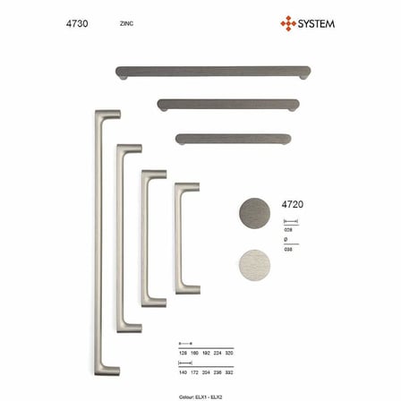 System Düğme Mobilya Kulbu Fırçalı Füme Renk 8mm Kulp (SY4720 0008 ELX1)