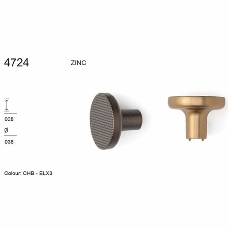 System Mobilya Kulbu Şampanya Renk 8mm Düğme Kulp (SY4724 0008 CHB)