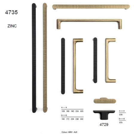 System Mobilya Kulbu Antik Renk 192mm Kulp (SY4735 0192 ABM)