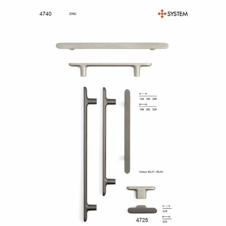 System Mobilya Kulbu Fırçalı Saten Renk 192mm Kulp (SY4740 0192 ELX2)
