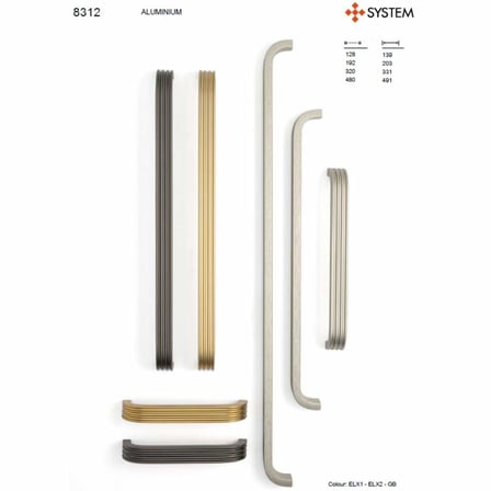System Mobilya Kulbu Fırçalı Füme Renk 128mm Kulp (SY8312 0128 ELX1)