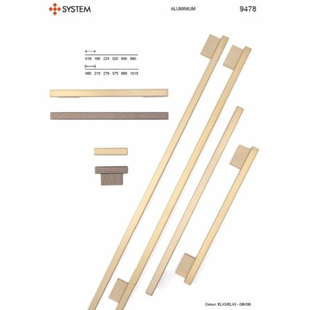 System Mobilya Kulbu Gold Branch Renk 224mm Kulp (SY9478 0224 GB-GB)