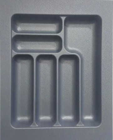 Starax 45 Cm Gri Plastik Kaşıklık 6 Gözlü 39x49 Cm  (S-2284-GP)