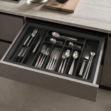Starax 90 Cm Gri Plastik Kaşıklık 13 Gözlü 84x49 Cm (S-2290-GP)
