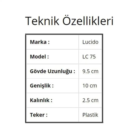 Lucido LC 75 Ay Mekanizma Büyük 1 Adet LC75AY Pimsiz Yaylı (L-1151-10)