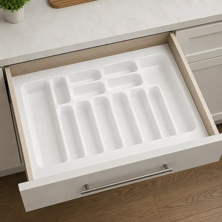 Starax 90 Cm Beyaz Plastik Kaşıklık 13 Gözlü 84x49 Cm (S-2290-WP)