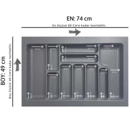 Starax 80 Cm Beyaz Plastik Kaşıklık 10 Gözlü 74x49 Cm (S-2289-WP)