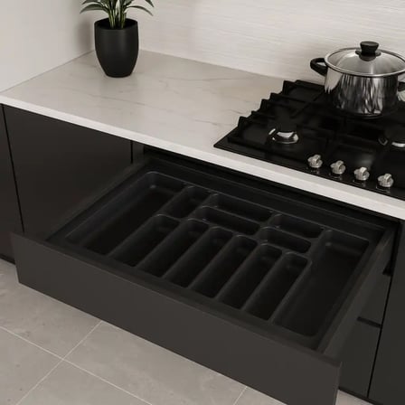 Starax 90 Cm Antrasit Plastik Kaşıklık 13 Gözlü 84x49 Cm (S-2290-AP)