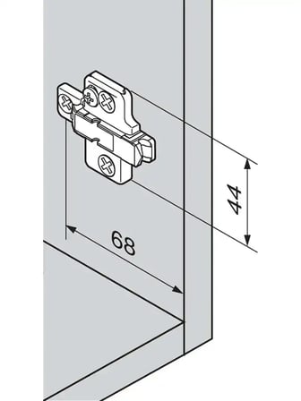Blum Clip Menteşe Tabanı Haç Tipi 9mm Yükseklik (175H7190)