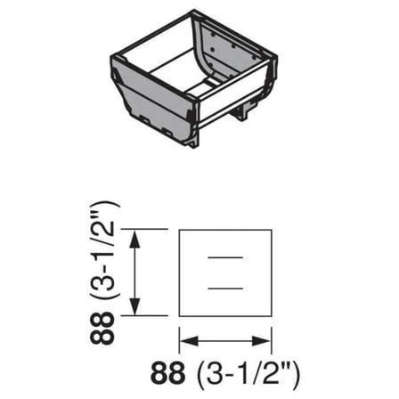 Blum Orgaline Taşınabilir Kaşıklık Modülü 88*88mm (ZSI010SI)