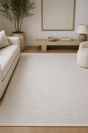 LUMIA Buklet Beyaz Kaymaz Taban Robot Süpürge Uyumlu Salon Halısı