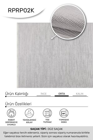 Bej Özel Ölçü Alya Serisi Oturma Odası Koridor Yatak Odası Halısı Robot Süpürge Uyumlu Kolay Temizlenebilir