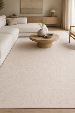 NOVAX Geometrik Kırık Beyaz Kaymaz Taban Yıkanabilir Salon Halısı