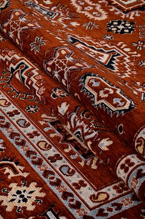 Vesta Anadolu Kilim Desenli Salon Oturma Odası Kaymaz Taban Robot Süpürge Uyumlu Kolay Temizlenebilir Halı
