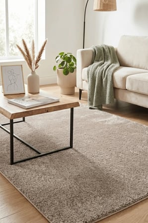 APEXA Belirtilmemiş Vizon Kaymaz Taban Yıkanabilir Salon Halısı