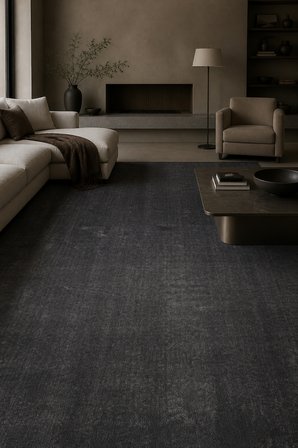 APEXA Belirtilmemiş Antrasit Kaymaz Taban Yıkanabilir Salon Halısı
