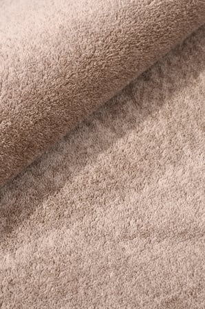 Ruyan Post Halı Peluş Vizon Kahve 100x150 cm Modern Kaymaz Salon Halısı