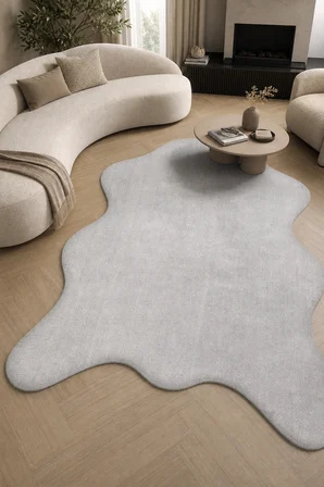 Ruyan Apexa Post Halı Gri 120x180 cm Modern Kaymaz Tabanlı Tüylü Polyester