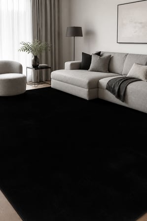 ZENİT Belirtilmemiş Siyah Kaymaz Taban Yıkanabilir Salon Halısı