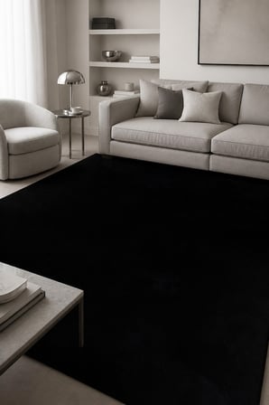 ZENİT Belirtilmemiş Siyah Kaymaz Taban Yıkanabilir Salon Halısı