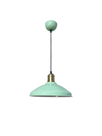 Rsylight Retro Metal Rustik Dekoratif Mint Yeşili Tekli Sarkıt Avize çap:25 cm