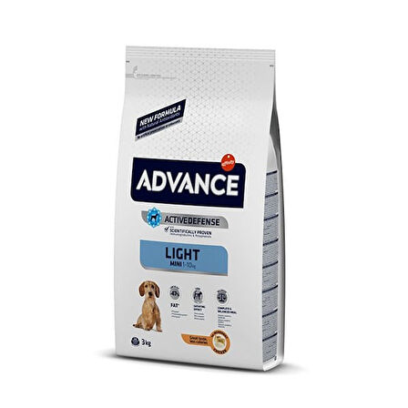 Advance Light Mini Tavuklu Küçük Irk Diyet Köpek Maması 3 Kg