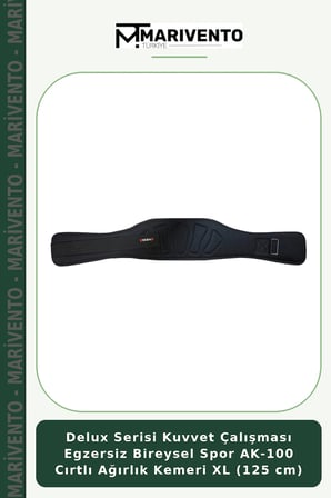 Delux Serisi Kuvvet Çalışması Egzersiz Bireysel Spor AK-100 Cırtlı Ağırlık Kemeri XL (125 cm)