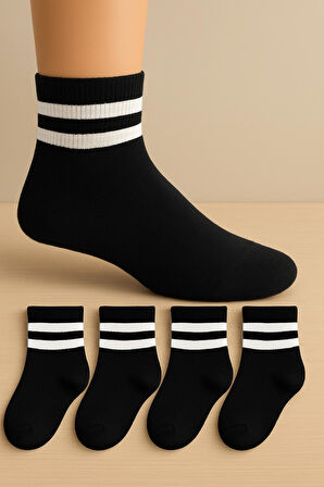 4 Çift Burun Dikişsiz Çemberli Tenis Çocuk Soket