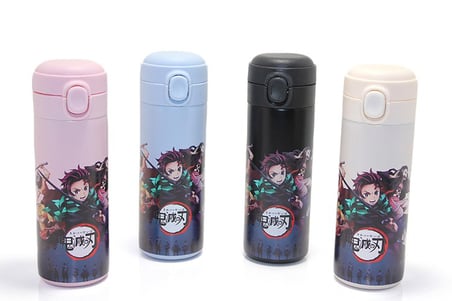 Özel Seri Japon Tarzı Tasarım Kamp Anime Baskılı Termos