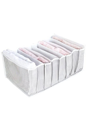 Çizgili Akordiyon Organizer L Boy 24x37x18 Cm Royaleks-EV354